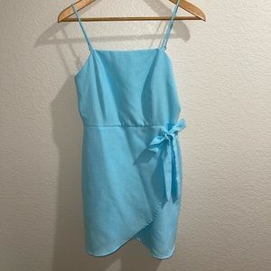 Summer dress bright blue